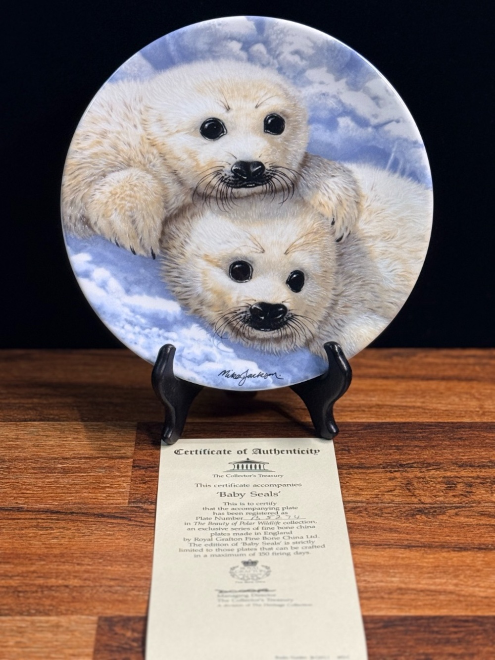 ROYAL GRAFTON “Baby Seals” By Mike Jackson Collector Plate #B5274